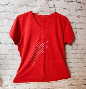 Life is Good Women's V Neck Shooting Stars XXL Crusher T Shirt